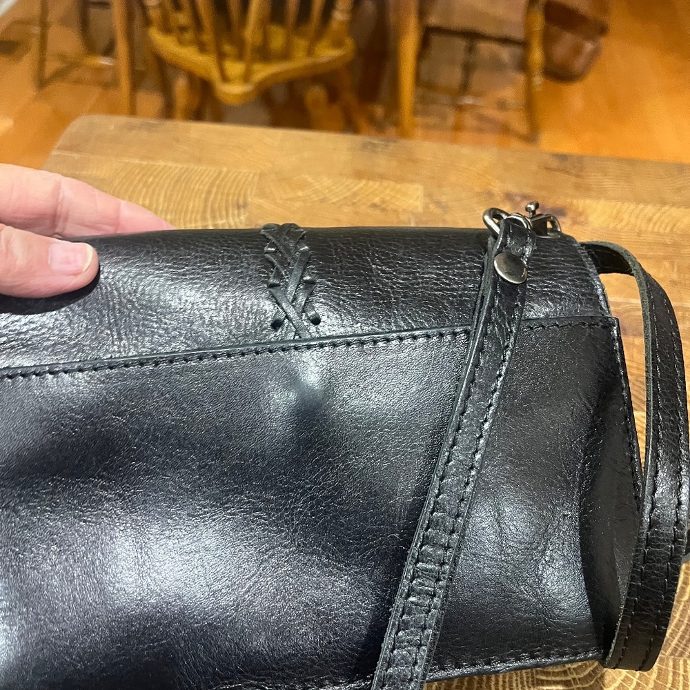 Patricia Nash Bianco Crossbody Black Leather Large Convertible Organizer WalletP - Picture 2 of 6